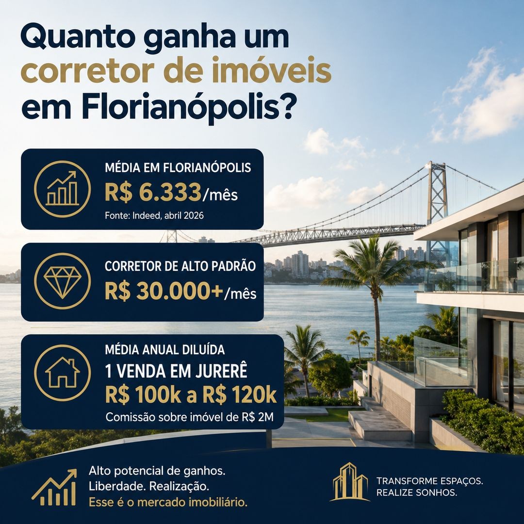 Quanto ganha um corretor de imóveis em Florianópolis?