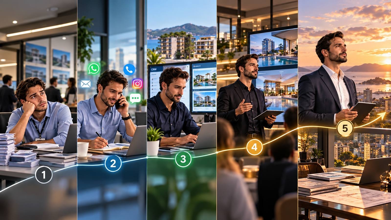 Mapa de evolução do corretor de imóveis: do iniciante ao consultor de investimentos